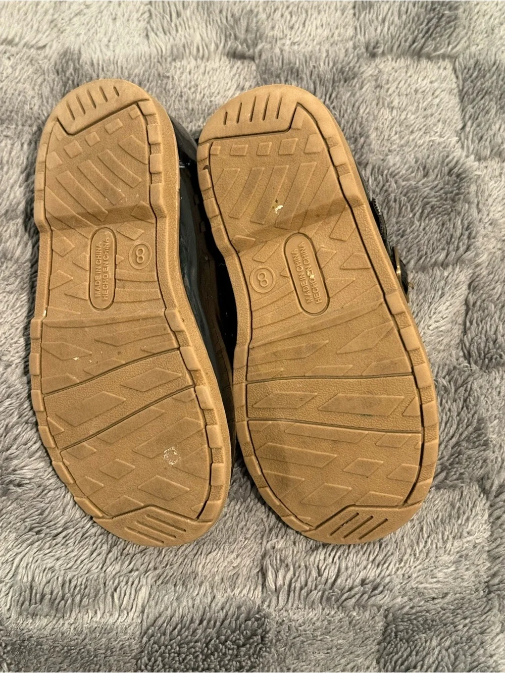 Kids Black Patent old navy Mary Jane Shoes with Tan Sole